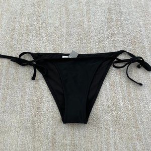 NWT Aerie Cheeky Swim Bottom S Black String Bikini